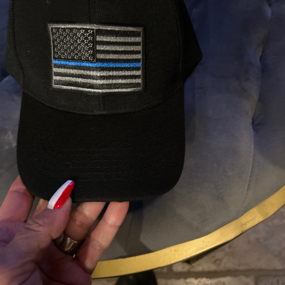 New mens blue line hat